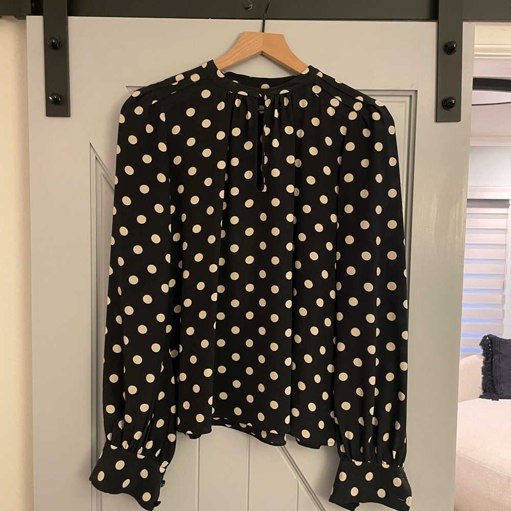 Marc Jacobs Black and White Polka Dot Blouse